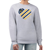 Milwaukee Brewers G-III 4Her by Carl Banks Women's Heart Logo Fleece Pullover Sweatshirt Sale