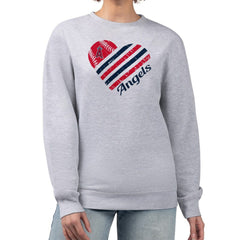 Los Angeles Angels G-III 4Her by Carl Banks Women's Heart Logo Fleece Pullover Sweatshirt Online