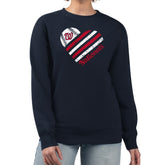 Washington Nationals G-III 4Her by Carl Banks Women's Heart Logo Fleece Pullover Sweatshirt discount