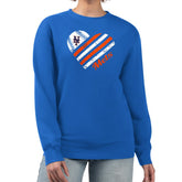 New York Mets G-III 4Her by Carl Banks Women's Heart Logo Fleece Pullover Sweatshirt Online