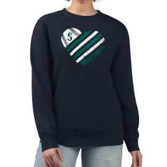 Seattle Mariners G-III 4Her by Carl Banks Women's Heart Logo Fleece Pullover Sweatshirt Online