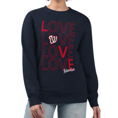 Washington Nationals G-III 4Her by Carl Banks Women's Love Team Logo Fleece Pullover Sweatshirt Online