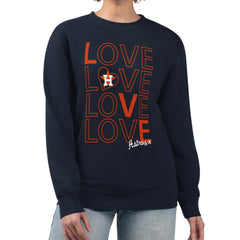 Houston Astros G-III 4Her by Carl Banks Women's Love Team Logo Fleece Pullover Sweatshirt for sale