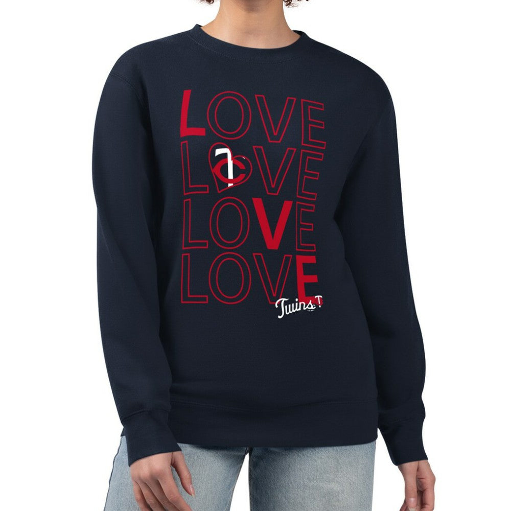 Minnesota Twins G-III 4Her by Carl Banks Women's Love Team Logo Fleece Pullover Sweatshirt Online