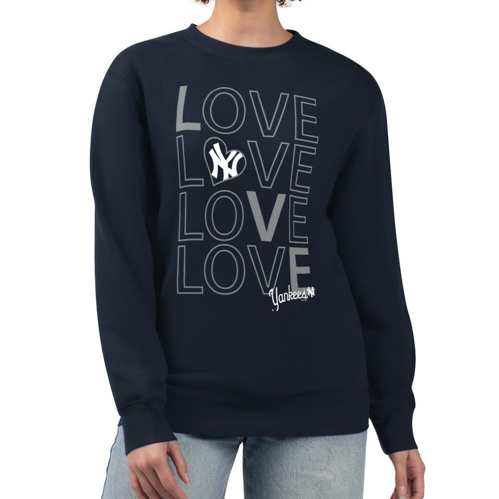 New York Yankees G-III 4Her by Carl Banks Women's Love Team Logo Fleece Pullover Sweatshirt Near Me