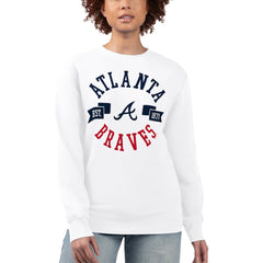 Atlanta Braves G-III 4Her by Carl Banks Women's Team Logo Fleece Pullover Sweatshirt Clearance