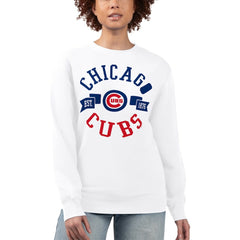 Chicago Cubs G-III 4Her by Carl Banks Women's Team Logo Fleece Pullover Sweatshirt Lifestyle