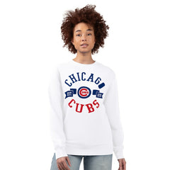 Chicago Cubs G-III 4Her by Carl Banks Women's Team Logo Fleece Pullover Sweatshirt Lifestyle