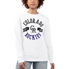 Colorado Rockies G-III 4Her by Carl Banks Women's Team Logo Fleece Pullover Sweatshirt Lifestyle