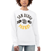 San Diego Padres G-III 4Her by Carl Banks Women's Team Logo Fleece Pullover Sweatshirt On Sale