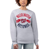Washington Nationals G-III 4Her by Carl Banks Women's Team Logo Fleece Pullover Sweatshirt Clearance