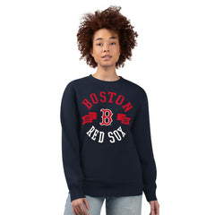 Boston Red Sox G-III 4Her by Carl Banks Women's Team Logo Fleece Pullover Sweatshirt for sale