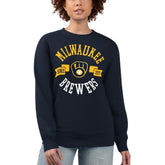 Milwaukee Brewers G-III 4Her by Carl Banks Women's Team Logo Fleece Pullover Sweatshirt Lifestyle