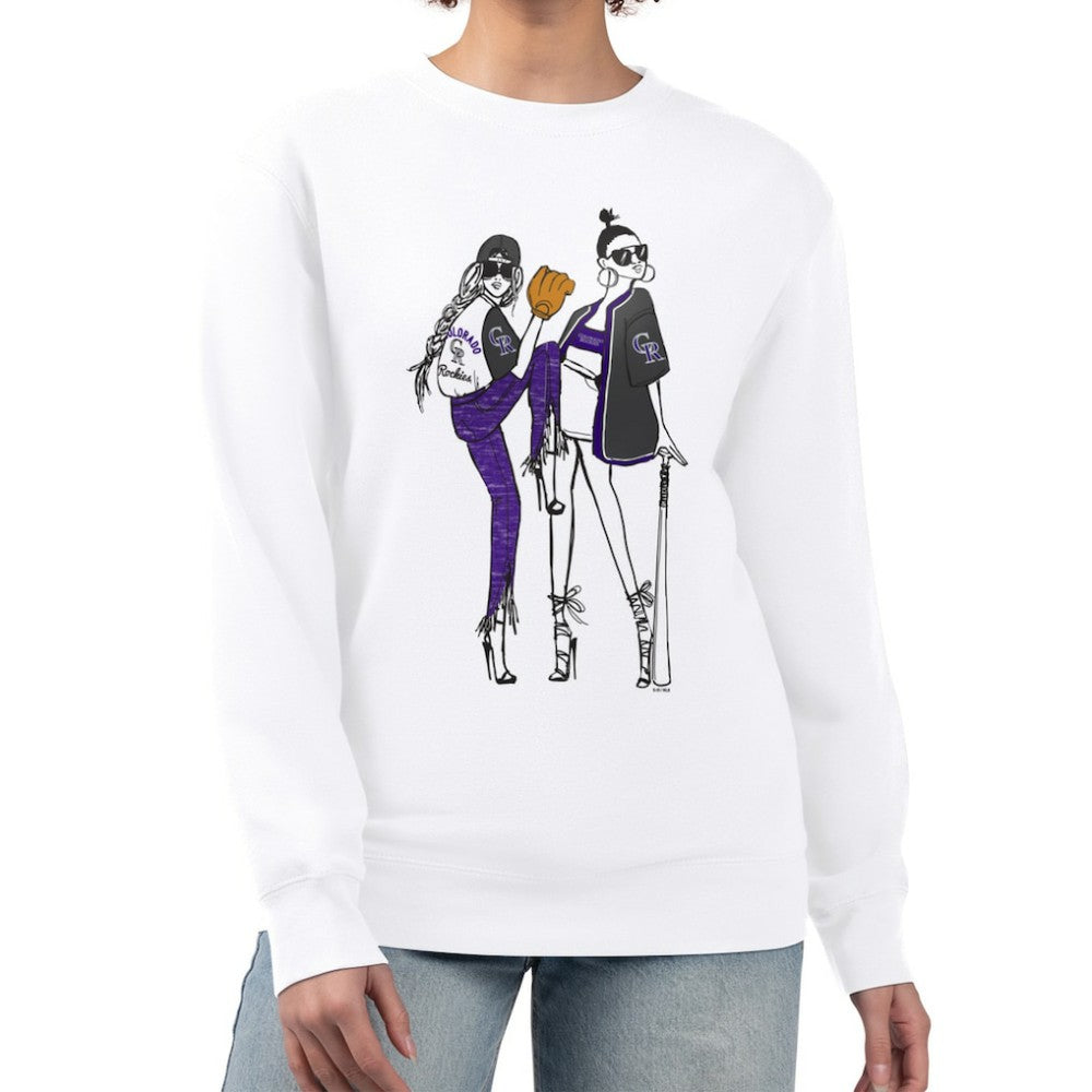Colorado Rockies G-III 4Her by Carl Banks Women's Baseball Girls Fleece Pullover Sweatshirt Online