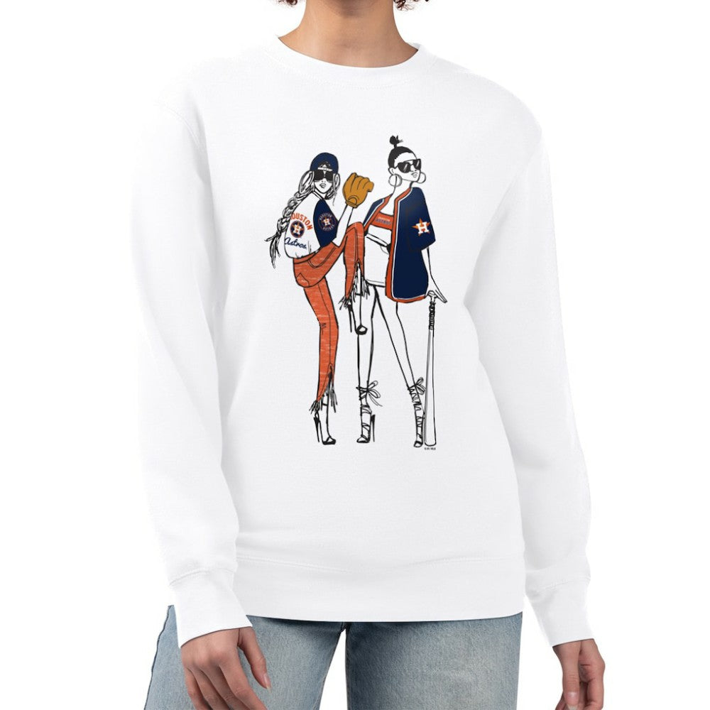 Houston Astros G-III 4Her by Carl Banks Women's Baseball Girls Fleece Pullover Sweatshirt discount