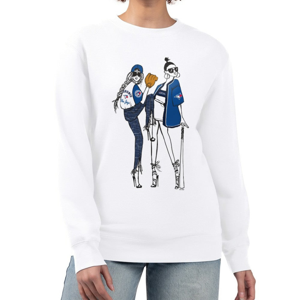 Toronto Blue Jays G-III 4Her by Carl Banks Women's Baseball Girls Fleece Pullover Sweatshirt On Sale