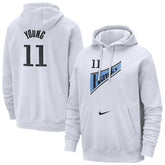 Nike - Trae Young Atlanta Hawks 2024/25 Name & Number Pullover Hoodie - White