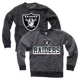 Las Vegas Raiders Wes & Willy Youth Reversible Fleece Pullover Sweatshirt Black - NFL