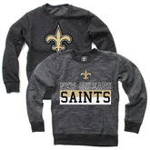 New Orleans Saints Wes & Willy Youth Reversible Fleece Pullover Sweatshirt Black - NFL