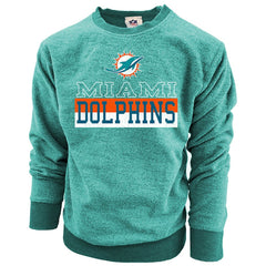 Miami Dolphins Wes & Willy Youth Reversible Fleece Pullover Sweatshirt Aqua - NFL