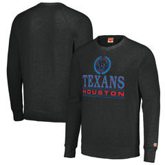 Houston Texans Homage Unisex Color Rush Crest Tri-Blend Pullover Sweatshirt Charcoal - NFL