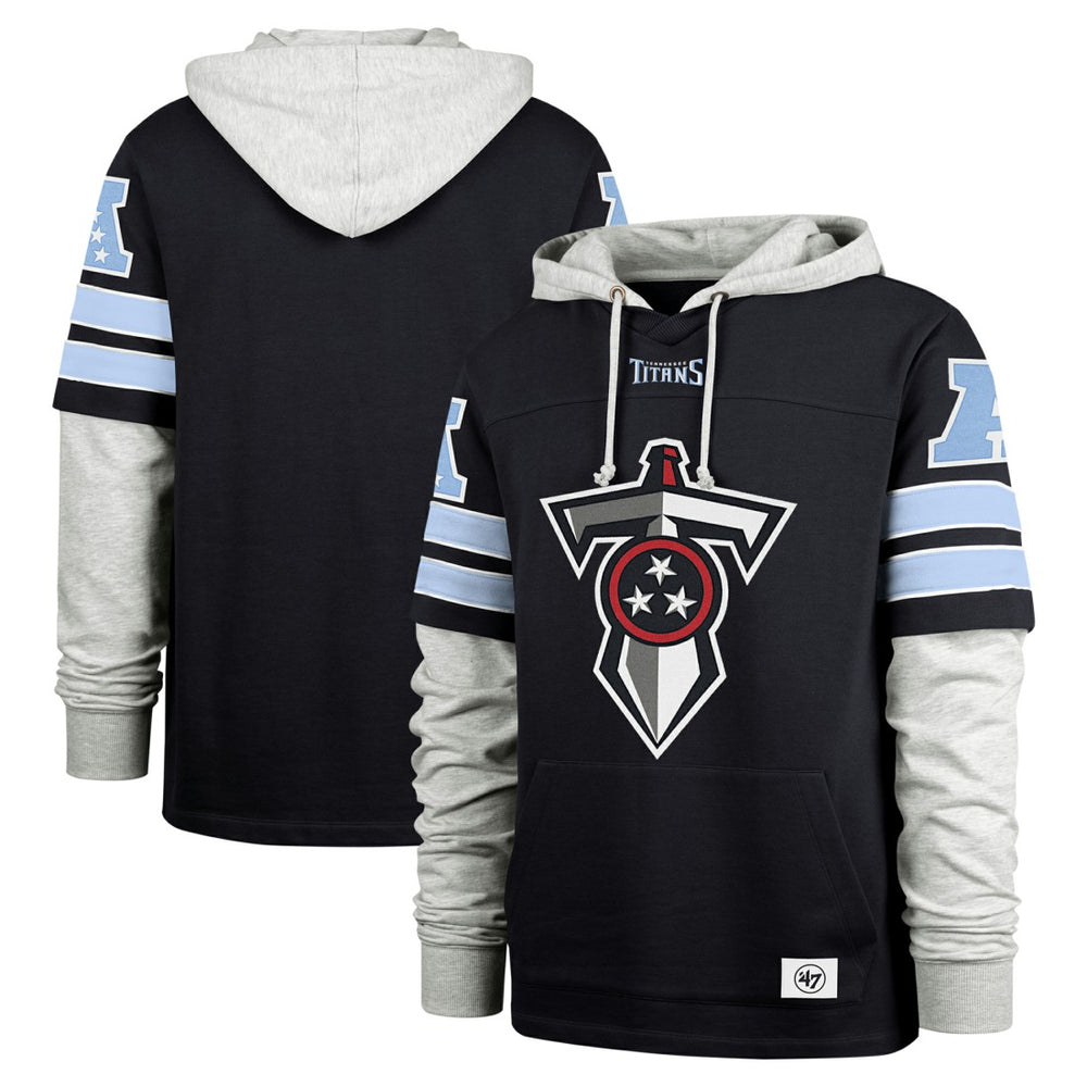 Tennessee Titans '47 Double Header Blitz Cornerback Pullover Hoodie Navy - 47 brand