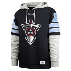 Tennessee Titans '47 Double Header Blitz Cornerback Pullover Hoodie Navy - 47 brand