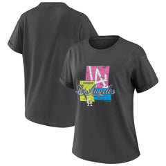 Los Angeles Dodgers WEAR by Erin Andrews Women's Domestic Box Color Boyfriend T-Shirt Lifestyle