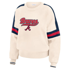 Atlanta Braves WEAR by Erin Andrews Women's Stripe Pullover Sweater Online