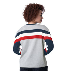 Atlanta Braves Starter Women's Triple A Fashion Color Block Long Sleeve Top Lifestyle