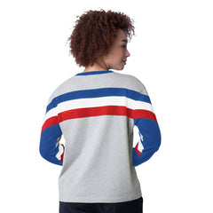Chicago Cubs Starter Women's Triple A Fashion Color Block Long Sleeve Top Sale