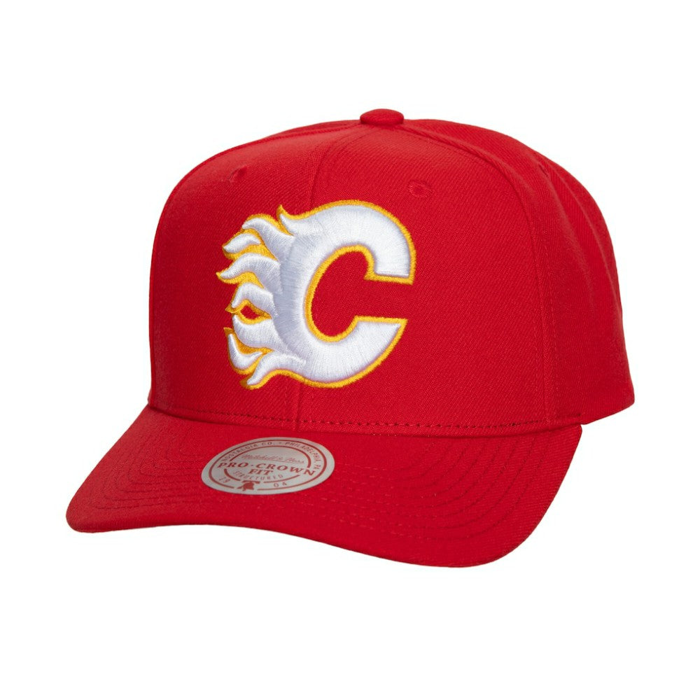 Calgary Flames - Mitchell & Ness Core Team Ground Pro Adjustable Hat Red