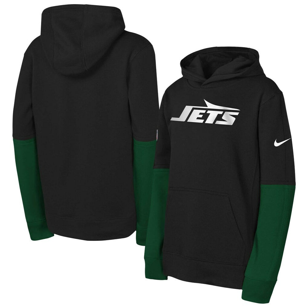 New York Jets Youth Club Pullover Hoodie Black - Nike