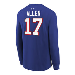 Josh Allen Buffalo Bills Youth Player Name & Number Long Sleeve T-Shirt Royal - Nike