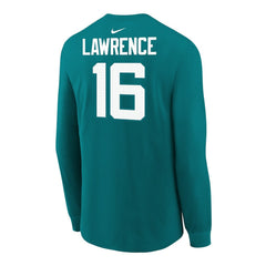 Trevor Lawrence Jacksonville Jaguars Youth Player Name & Number Long Sleeve T-Shirt Teal - Nike