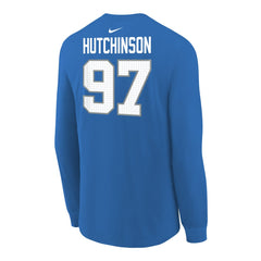 Aidan Hutchinson Detroit Lions Youth Player Name & Number Long Sleeve T-Shirt Blue - Nike