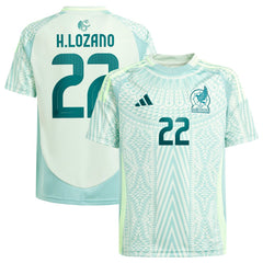 Adidas Hirving Lozano Mexico National Team Youth 2024 Away Replica Player Jerseys - Green