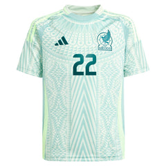 Adidas Hirving Lozano Mexico National Team Youth 2024 Away Replica Player Jerseys - Green