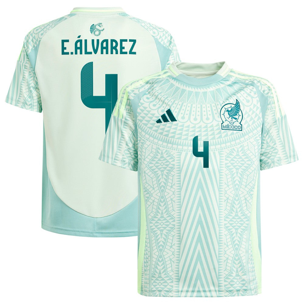 Adidas Edson Alvarez Mexico National Team Youth 2024 Away Replica Player Jerseys - Green