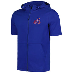 Atlanta Braves Levelwear Recruit Short Sleeve Full-Zip Hoodie for sale