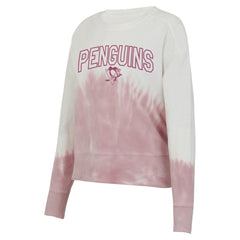 Pittsburgh Penguins Concepts Sport Women's Orchard Tie-Dye Long Sleeve Top Pink/White