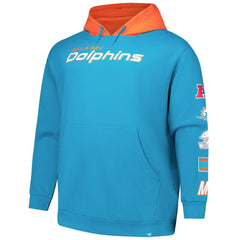 Miami Dolphins Big & Tall Patched Out Pullover Hoodie Aqua - Fanatics