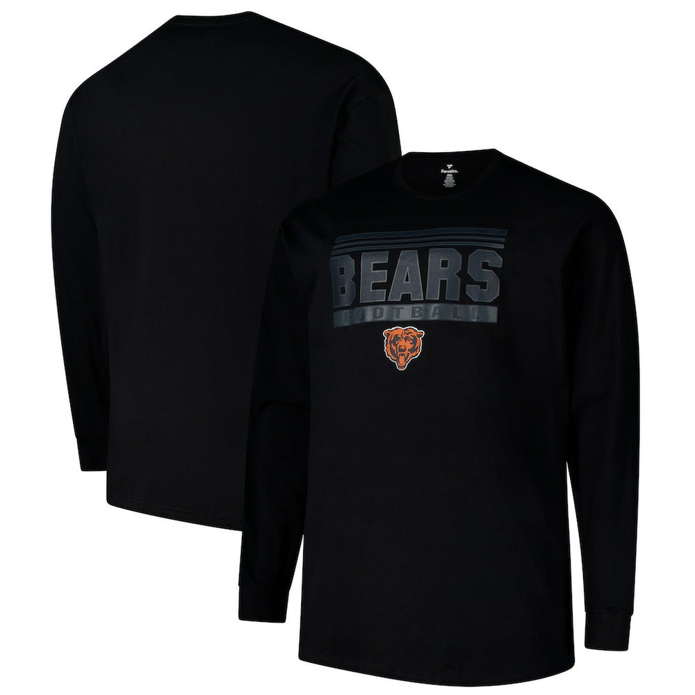 Chicago Bears Profile Big & Tall Pop Long Sleeve T-Shirt Black - NFL