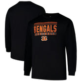 Cincinnati Bengals Profile Big & Tall Pop Long Sleeve T-Shirt Black - NFL