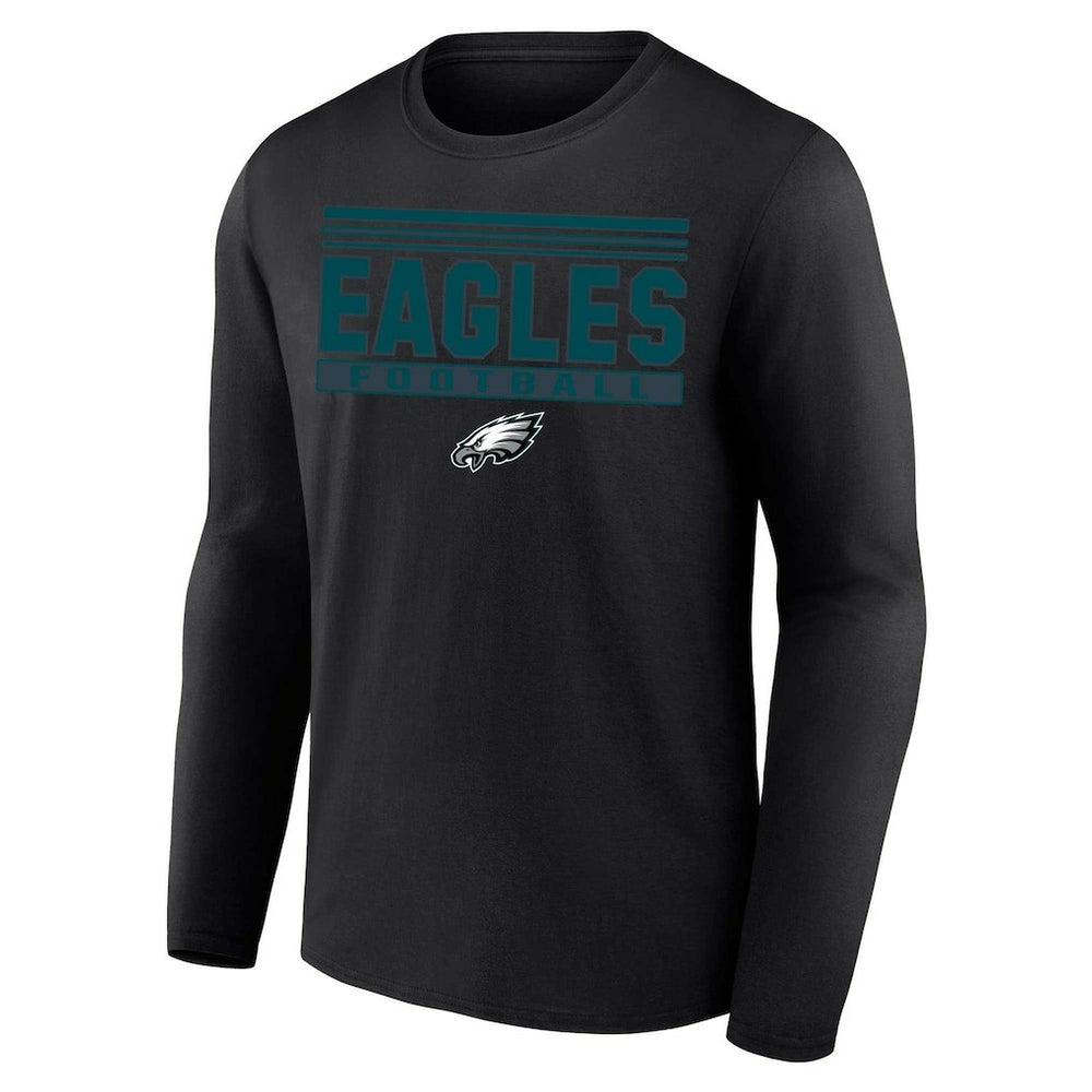 Philadelphia Eagles Profile Big & Tall Pop Long Sleeve T-Shirt Black - NFL