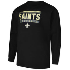 New Orleans Saints Profile Big & Tall Pop Long Sleeve T-Shirt Black - NFL