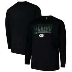 Green Bay Packers Profile Big & Tall Pop Long Sleeve T-Shirt Black - NFL