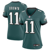 A.J. Brown Philadelphia Eagles Women's Team Game Jersey Midnight Green - Nike