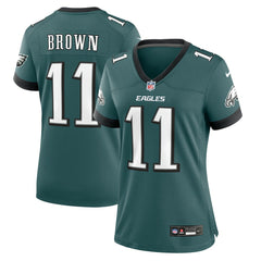 A.J. Brown Philadelphia Eagles Women's Team Game Jersey Midnight Green - Nike