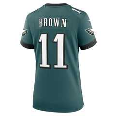 A.J. Brown Philadelphia Eagles Women's Team Game Jersey Midnight Green - Nike